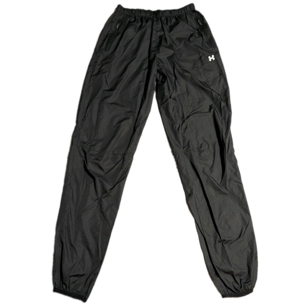 HOTSUIT Mens L Sauna Sweat Pants Black Silver Lined Workout Weight Loss Joggers